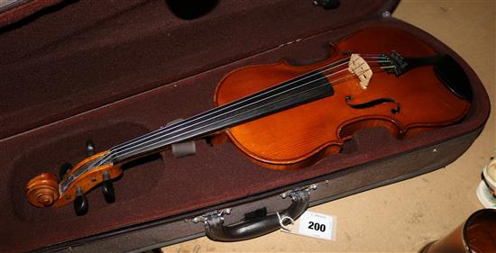 Violin in case